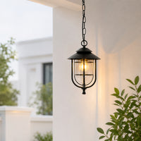Lima Black Outdoor Hanging Light - Medium