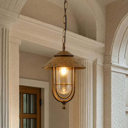 Lima Gold Outdoor Hanging Light - Large