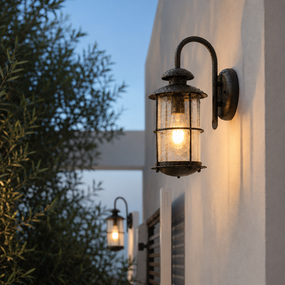 Lima Open Outdoor Wall Light - Black