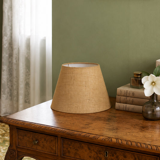 Linen Fabric Barrel Lamp shade - Beige