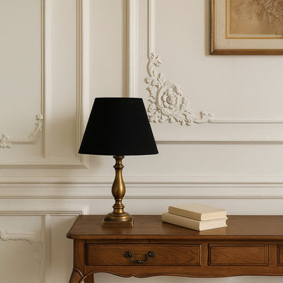 Linen Fabric Barrel Lamp shade - Black