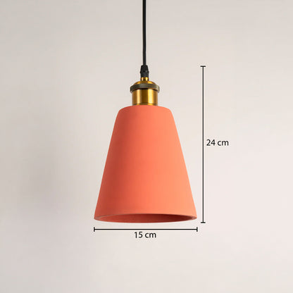 Macaron Single Head Colored Pendant Light - Orange
