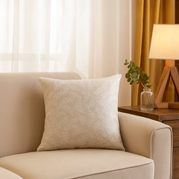 Mangata Gloss Embroidered Cotton Cushion Cover