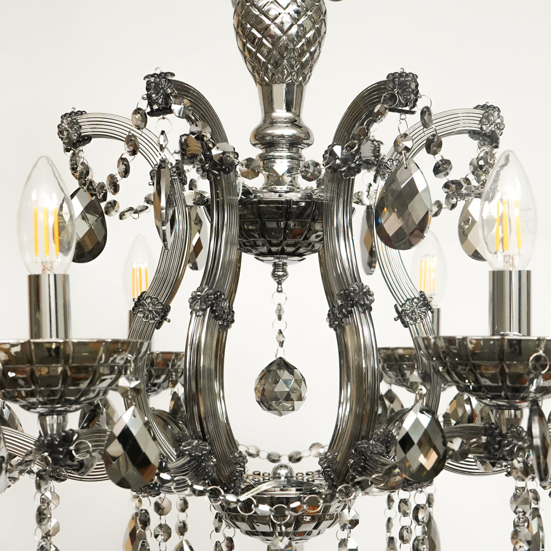 Marchese 6-Light Crystal Chandelier - Black