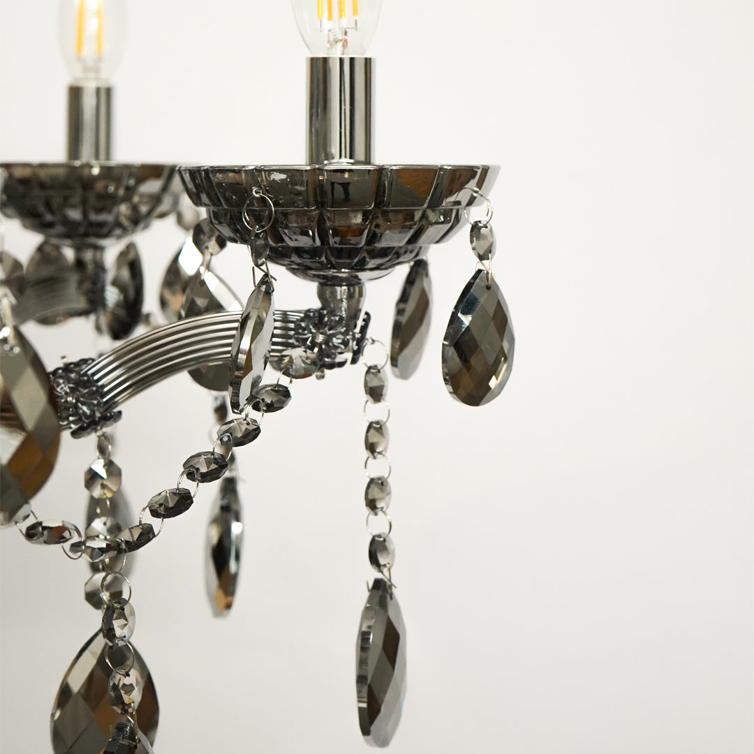Marchese 6-Light Crystal Chandelier - Black