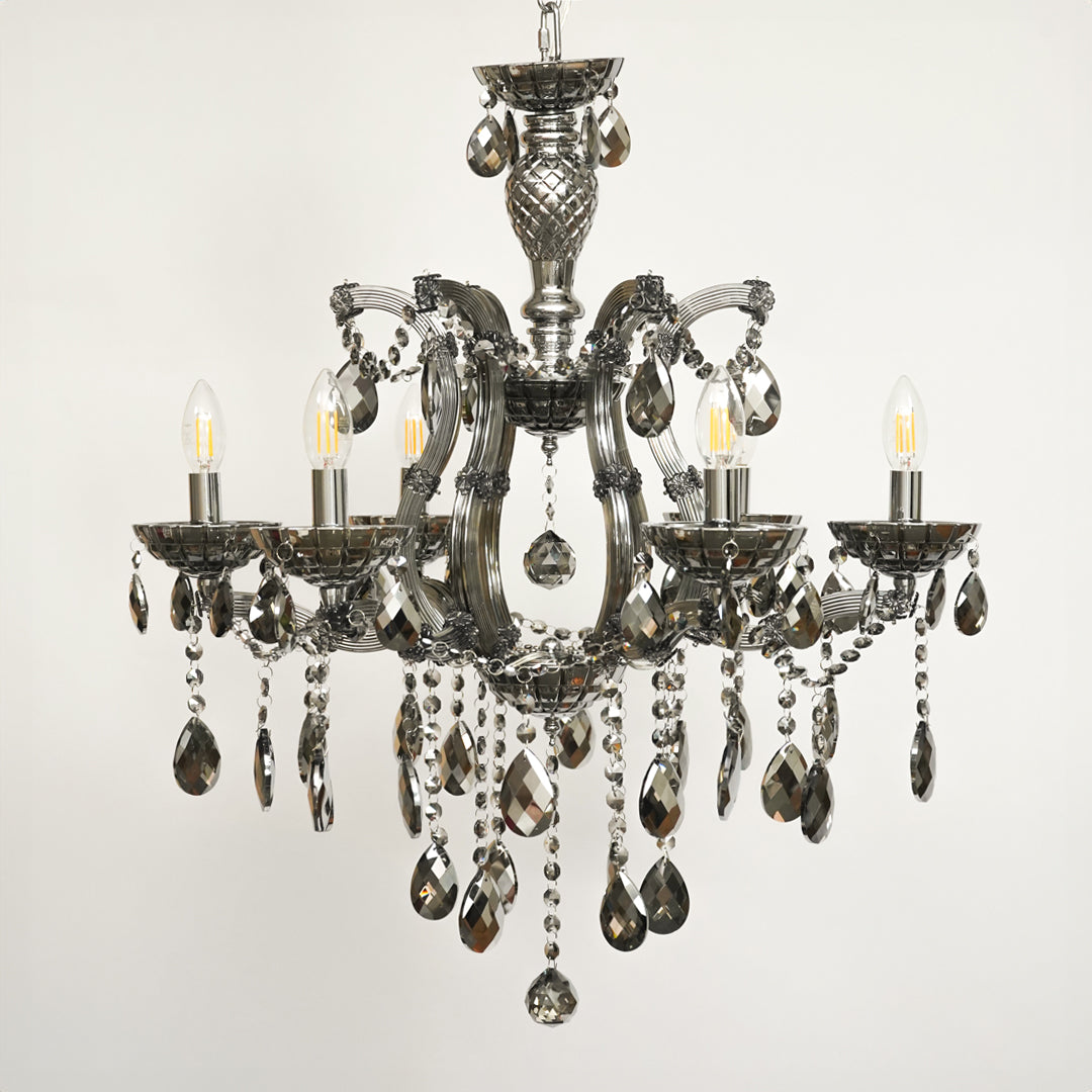 Marchese 6-Light Crystal Chandelier - Black