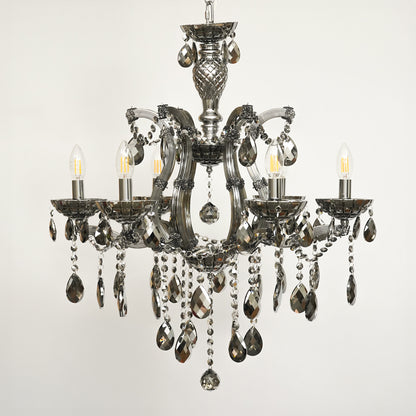 Marchese 6-Light Crystal Chandelier - Black