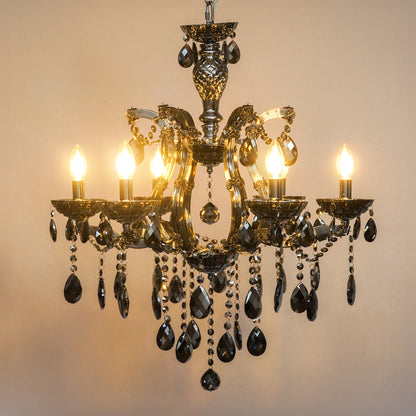 Marchese 6-Light Crystal Chandelier - Black