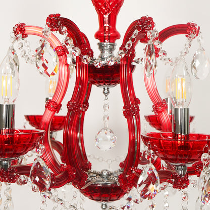 Marchese 6-Light Crystal Chandelier - Red