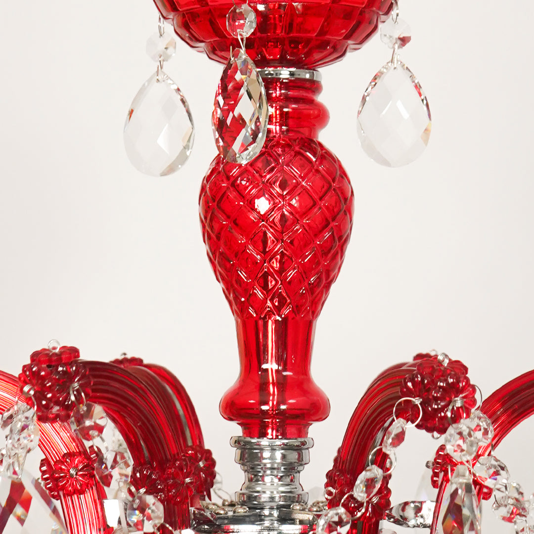 Marchese 6-Light Crystal Chandelier - Red