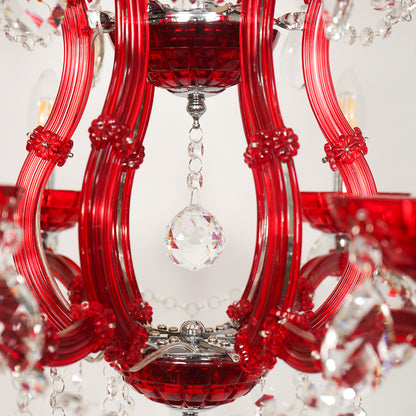 Marchese 6-Light Crystal Chandelier - Red