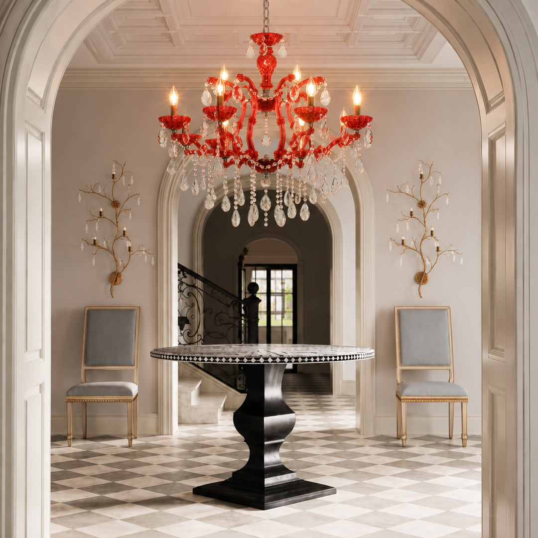 Marchese 6-Light Crystal Chandelier - Red