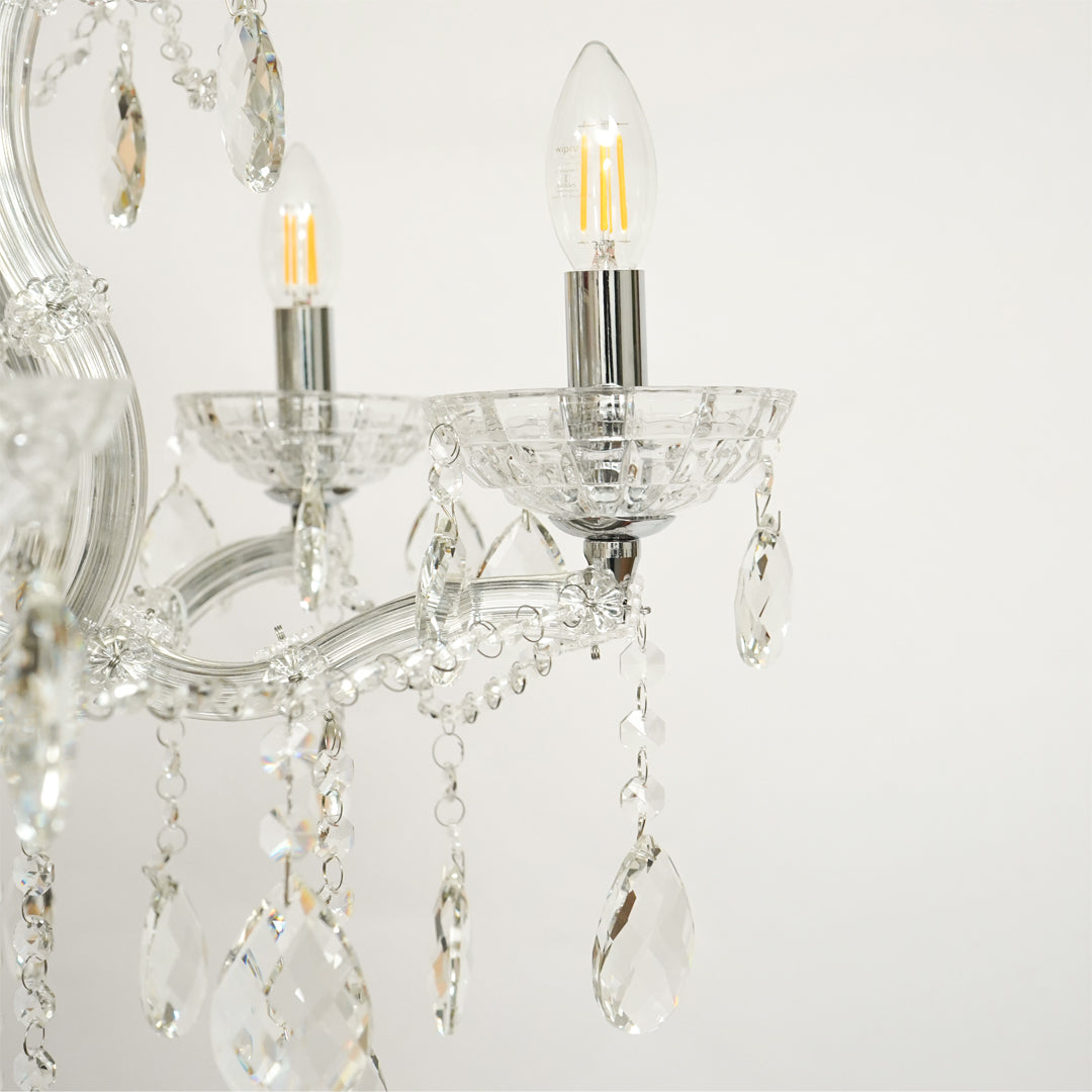 Marchese 6-Light Crystal Chandelier - Silver & Transparent