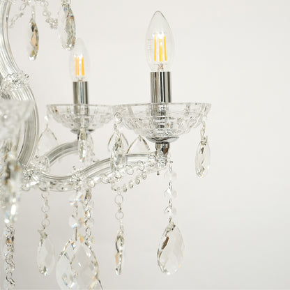 Marchese 6-Light Crystal Chandelier - Silver & Transparent