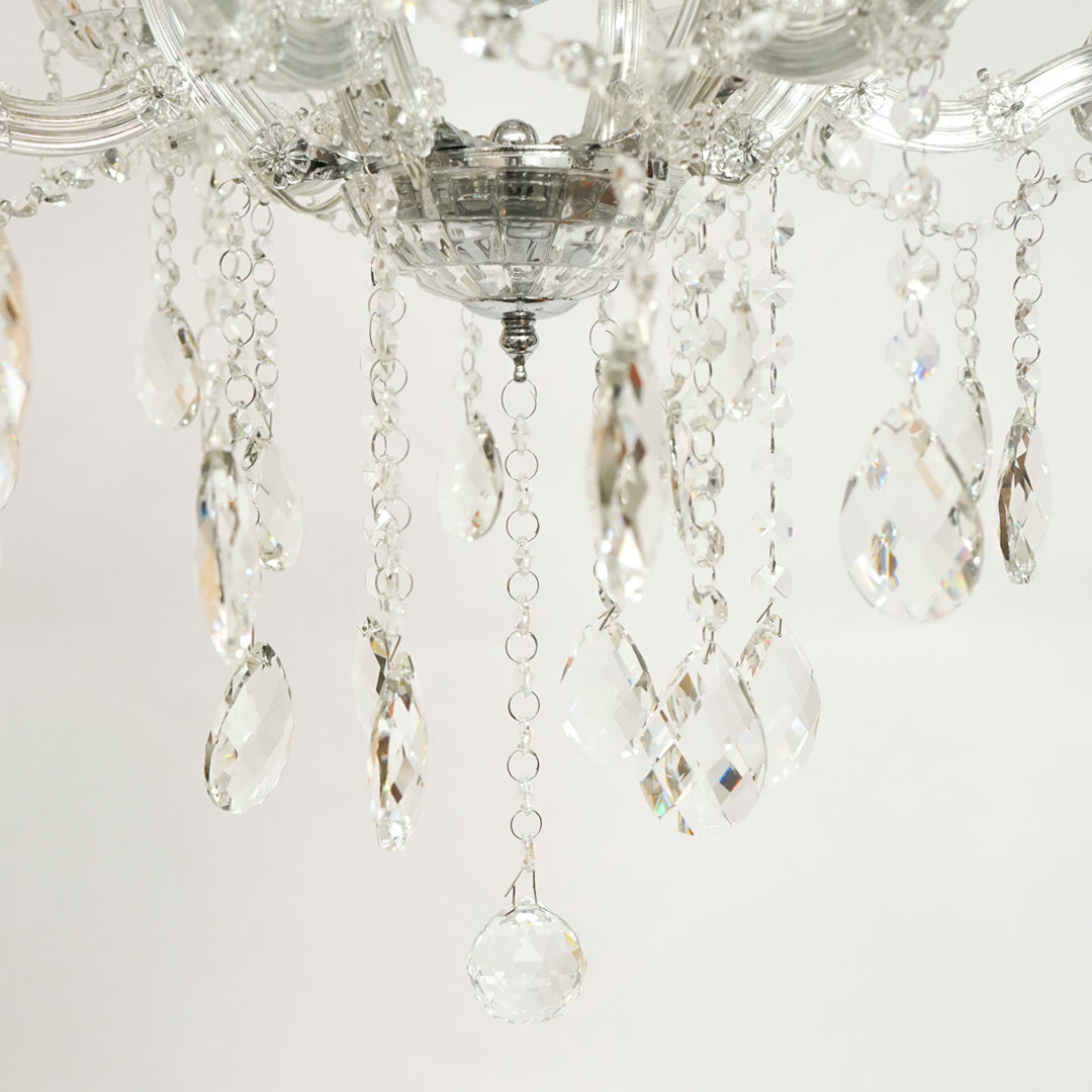 Marchese 6-Light Crystal Chandelier - Silver & Transparent