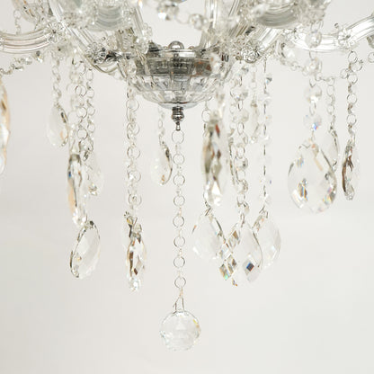 Marchese 6-Light Crystal Chandelier - Silver & Transparent
