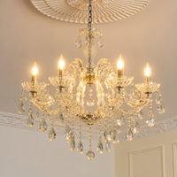 Marchese 6-Light Crystal Chandelier - Silver & Transparent