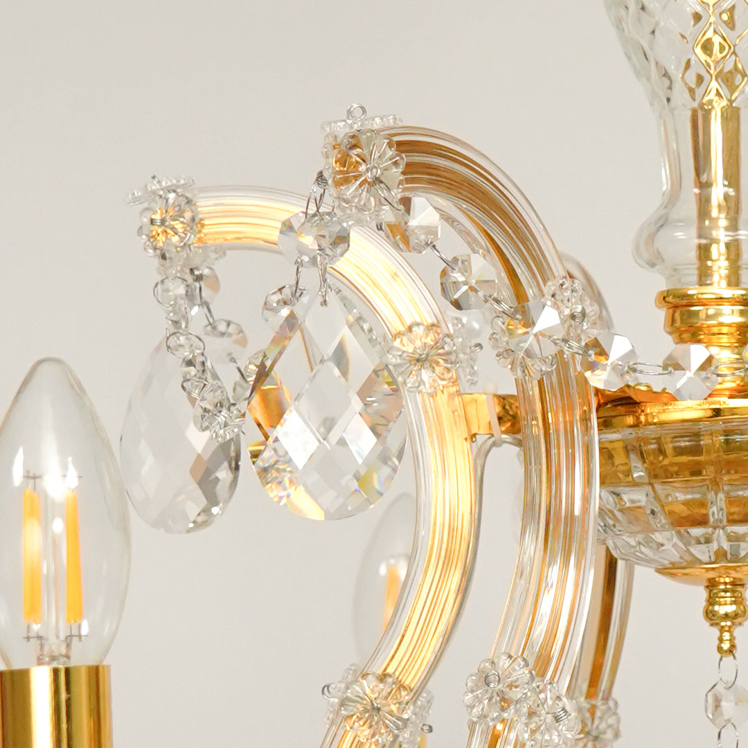 Marchese 6-Light Crystal Chandelier - Gold & Transparent