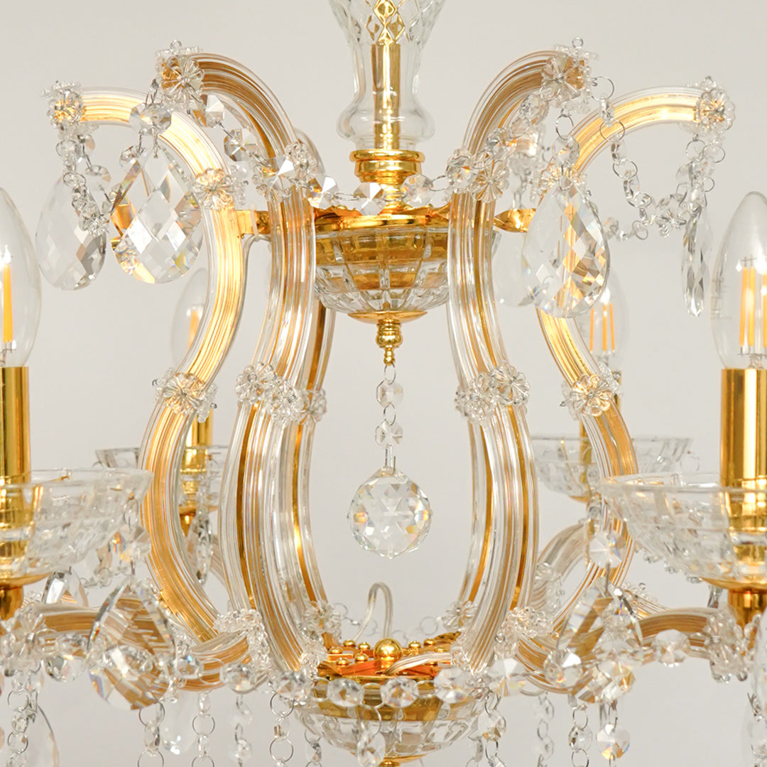 Marchese 6-Light Crystal Chandelier - Gold & Transparent
