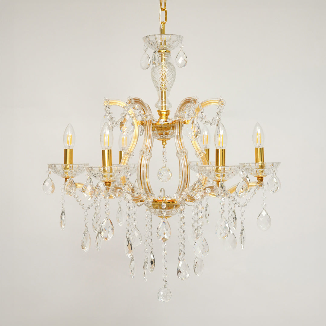 Marchese 6-Light Crystal Chandelier - Gold & Transparent