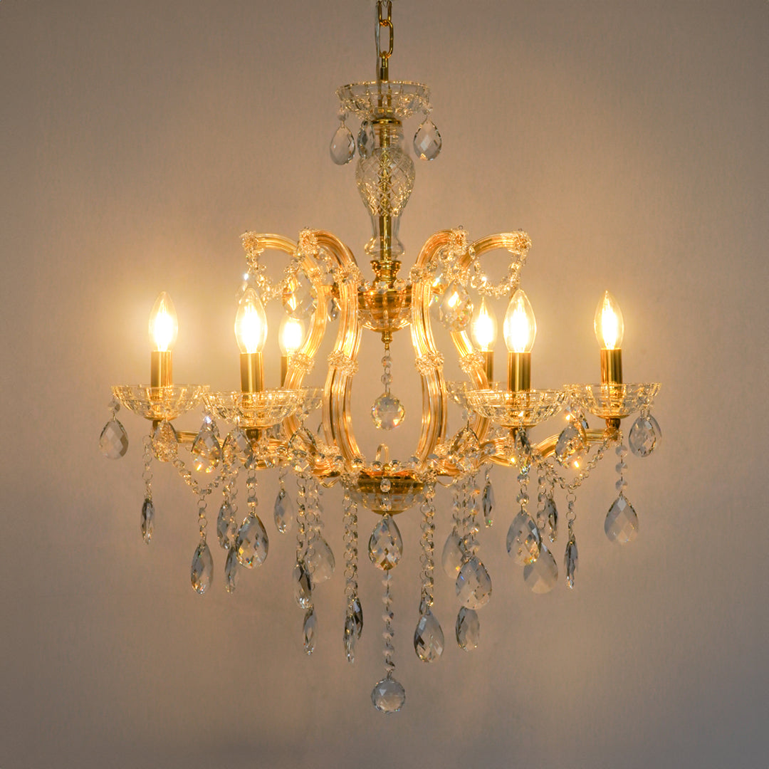 Marchese 6-Light Crystal Chandelier - Gold & Transparent