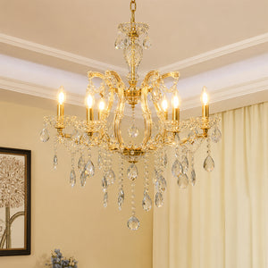 Marchese 6-Light Crystal Chandelier - Gold & Transparent