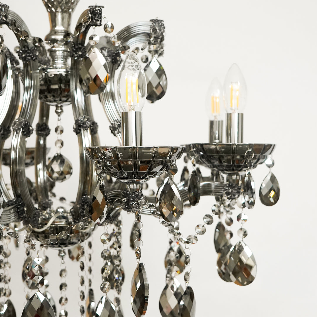Marchese 8-Light Crystal Chandelier - Black
