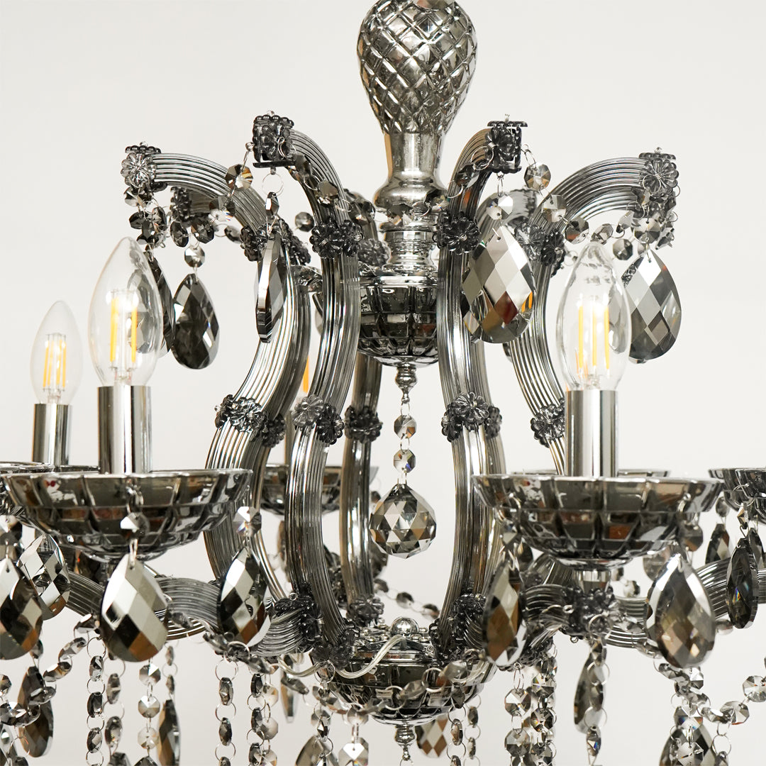Marchese 8-Light Crystal Chandelier - Black