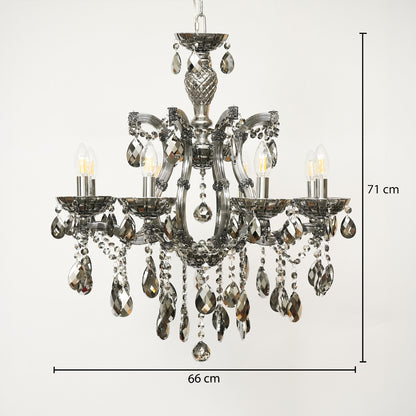 Marchese 8-Light Crystal Chandelier - Black