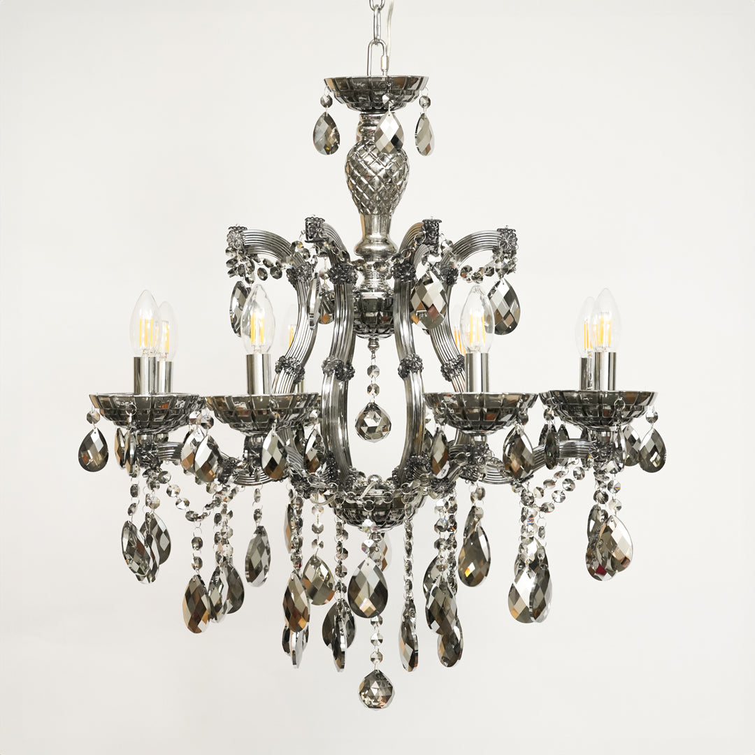 Marchese 8-Light Crystal Chandelier - Black