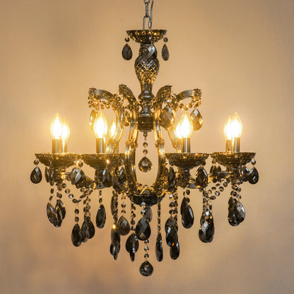 Marchese 8-Light Crystal Chandelier - Black