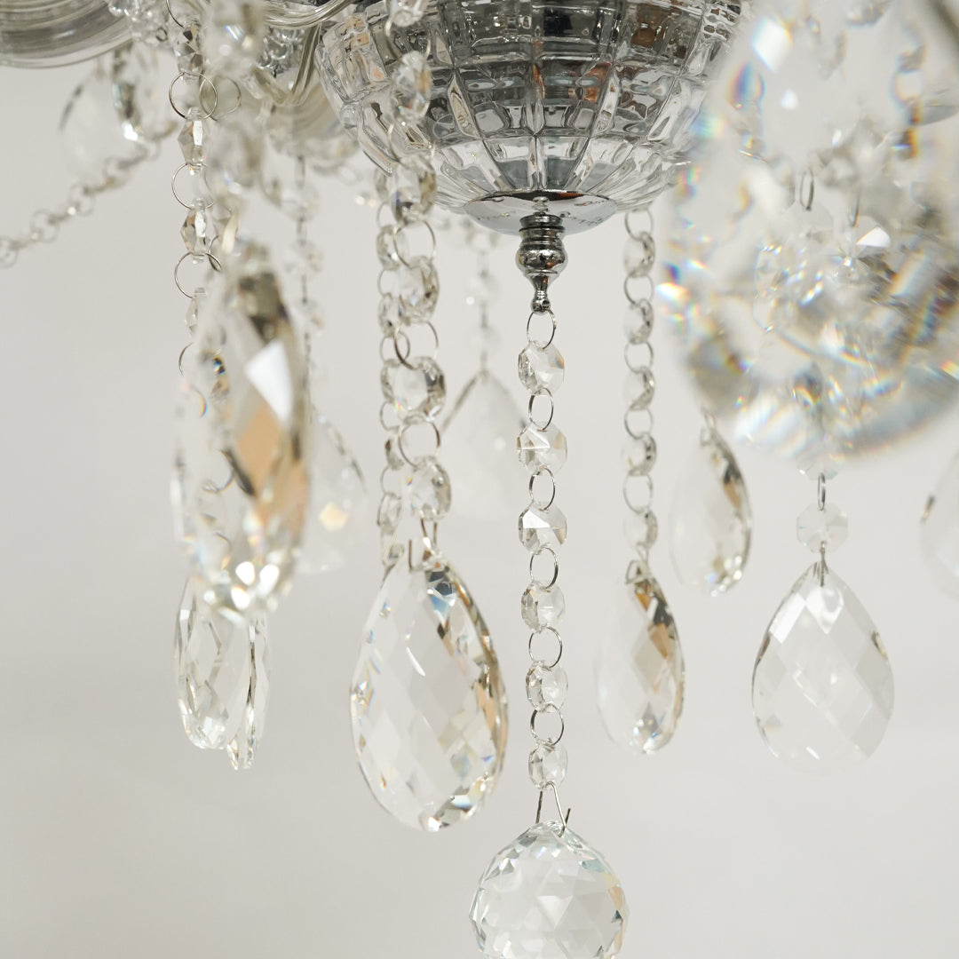 Marchese 8-Light Crystal Chandelier - Silver & Transparent