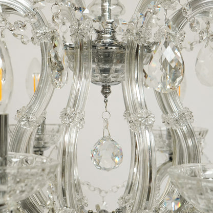 Marchese 8-Light Crystal Chandelier - Silver & Transparent