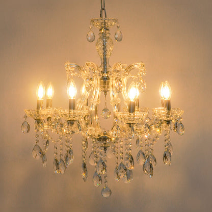 Marchese 8-Light Crystal Chandelier - Silver & Transparent