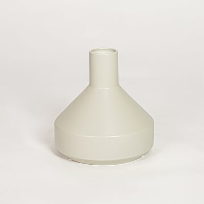 Maren Flask Ceramic Vase - Off White