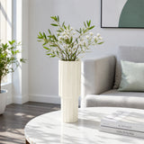 Melody Tiered Fluted Ceramic Totem Vase