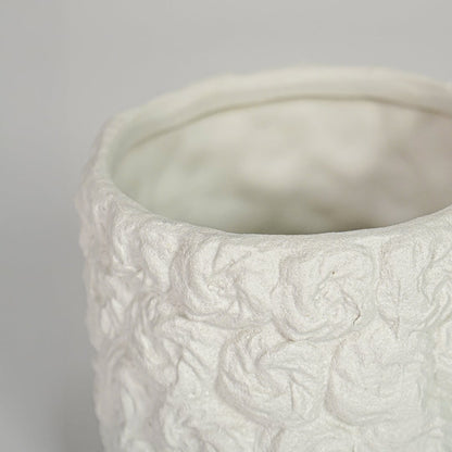 menhir white ceramic vase medium closeup 1
