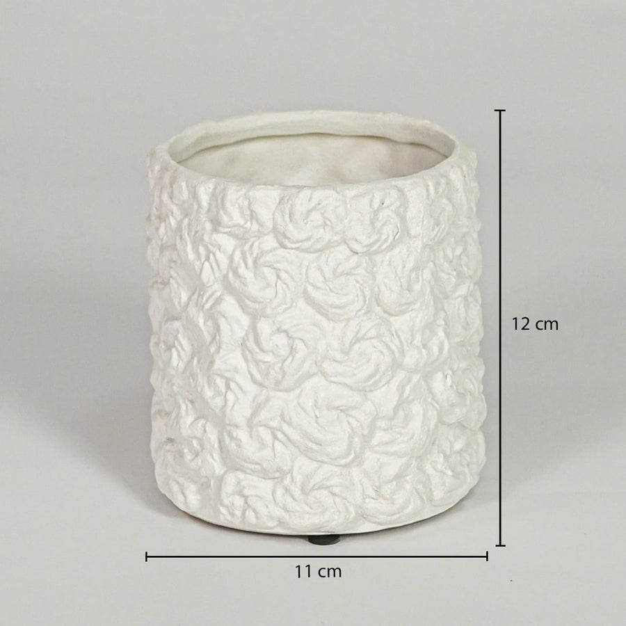 menhir white ceramic vase medium dimensions