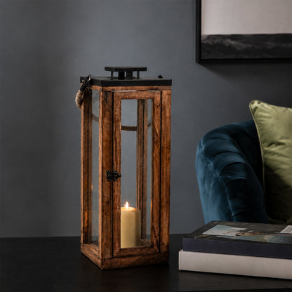 Merbau Wooden Lantern Large