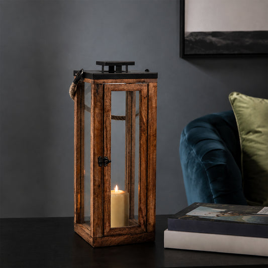 Merbau Wooden Lantern Large