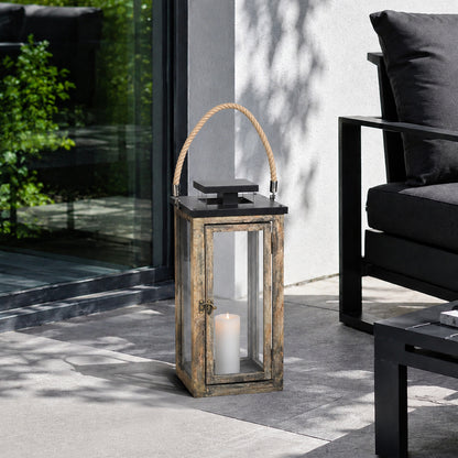 Merbau Wooden Lantern - Medium