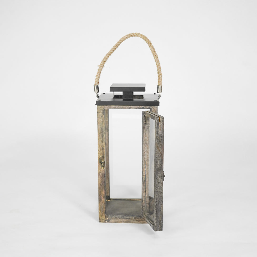 Merbau Wooden Lantern - Medium