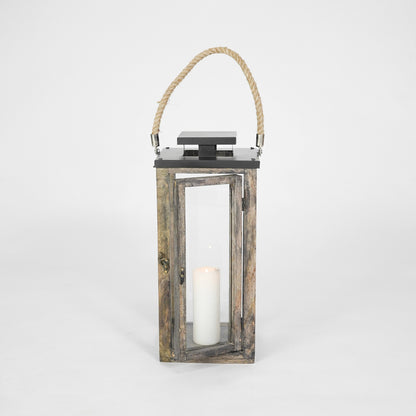Merbau Wooden Lantern - Medium