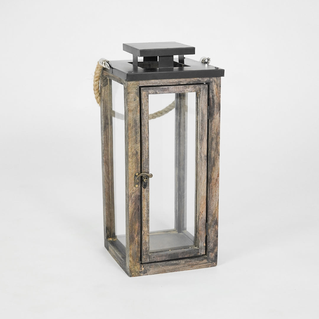 Merbau Wooden Lantern - Medium