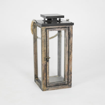 Merbau Wooden Lantern - Medium