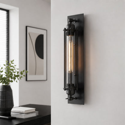 Midnight Glow Square Tube Wall Sconce