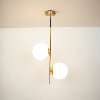 Milk Glass Orb Pendant Light