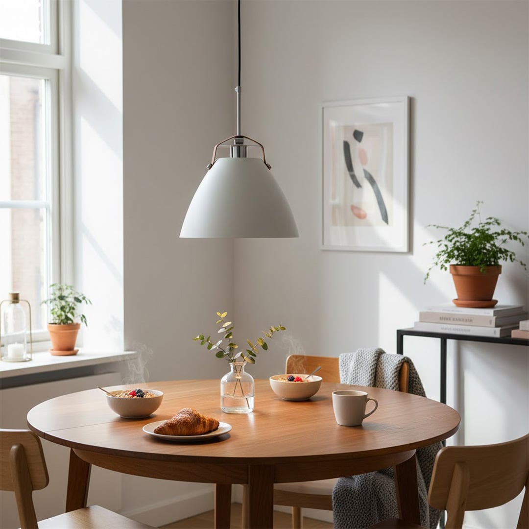 minimal nordic pendant light white main lifestyle