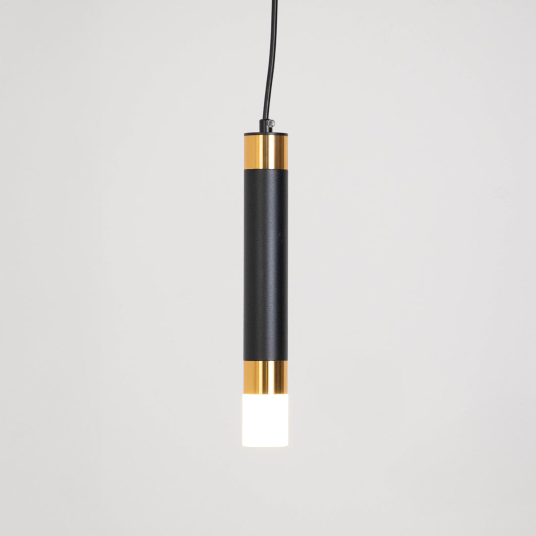Minimalist Linear Strip Pendant Light - Black & Gold