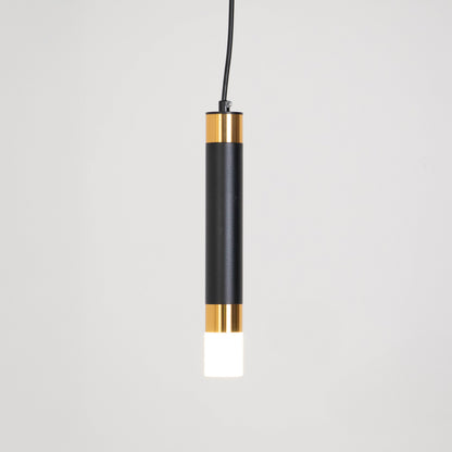 Minimalist Linear Strip Pendant Light - Black & Gold